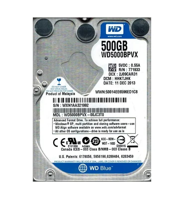 Western Digital WD5000BPVX 500GB 6Gb/s SATA