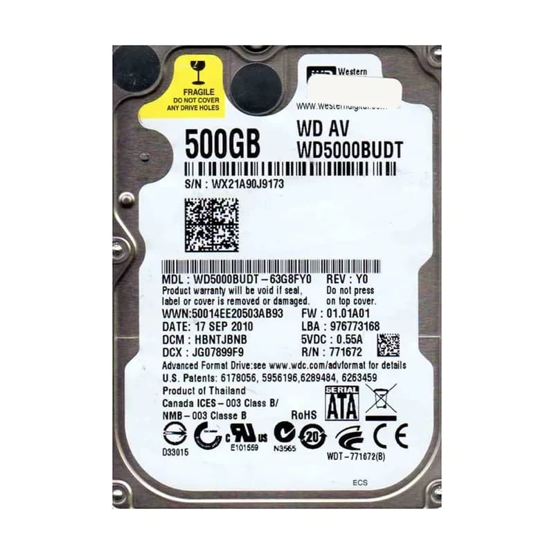 Western Digital WD5000BUDT 500GB 3Gb/s SATA