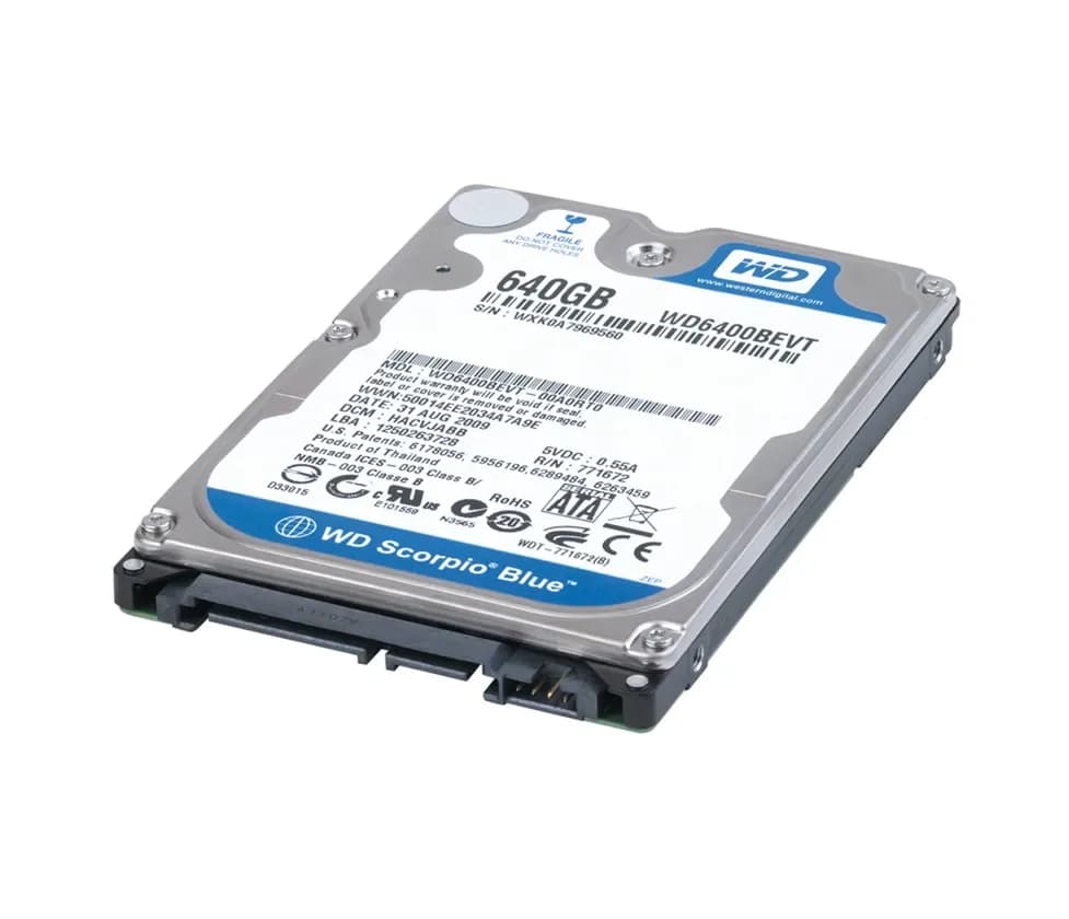 Western Digital WD6400BEVT 640GB 3Gb/s SATA