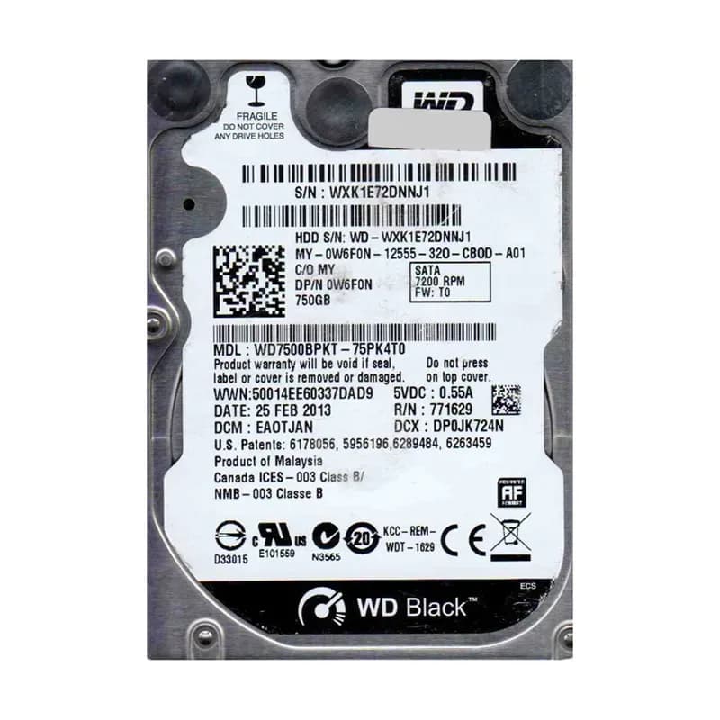 Western Digital WD7500BPKT 750GB 3Gb/s SATA