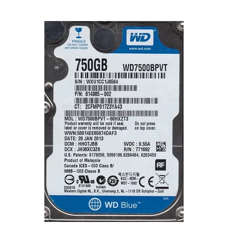 Western Digital WD7500BPVT 750GB 3Gb/s SATA