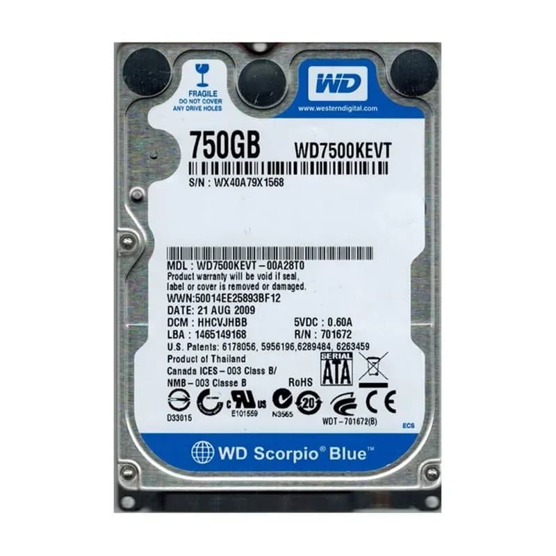 Western Digital WD7500KEVT 750GB 3Gb/s SATA