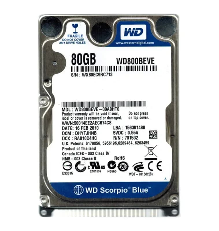 Western Digital WD800BEVE 80GB