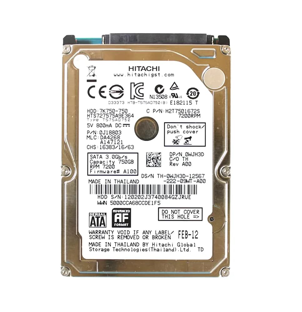 Dell WJH3D 750GB 3Gb/s SATA