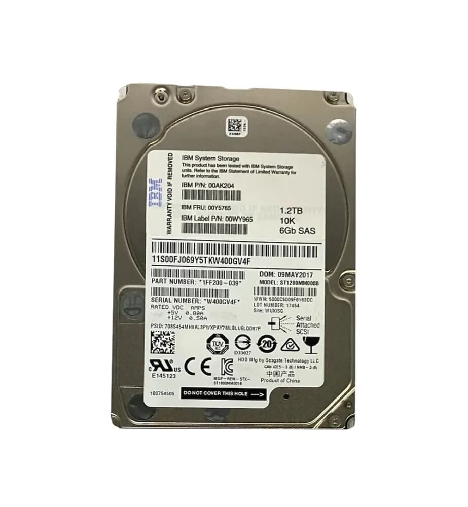 IBM 00AK204 1.2TB 6Gb/s SAS