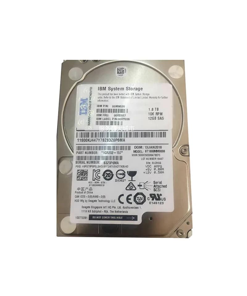 IBM 00RY036 1.8TB 12Gb/s SAS