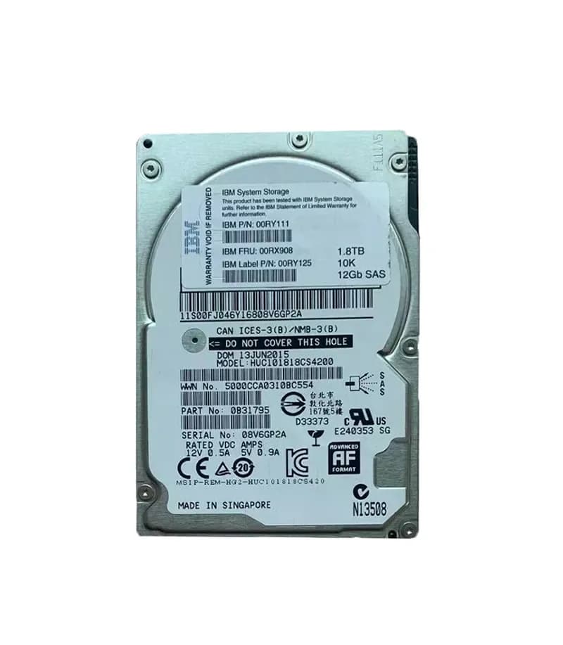 IBM 00RY125 1.8TB 12Gb/s SAS