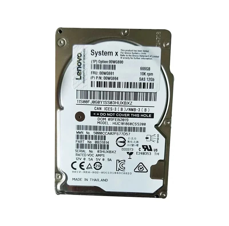 Lenovo 00WG694 600GB 12Gb/s SAS