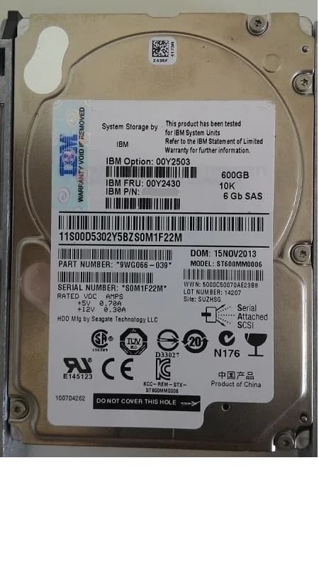 IBM 00Y2430 600GB 6Gb/s SAS