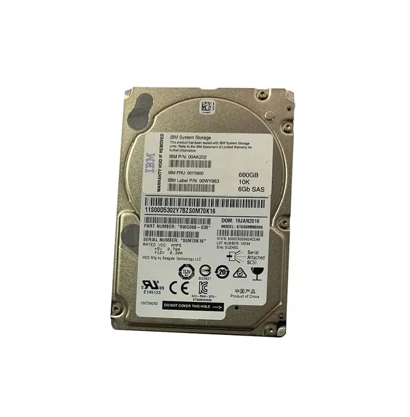 IBM 00Y5800 600GB 6Gb/s SAS