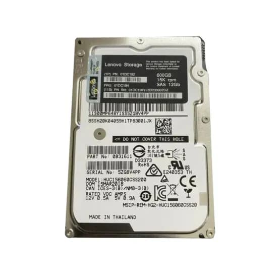 Lenovo 01DC192 600GB 12Gb/s SAS