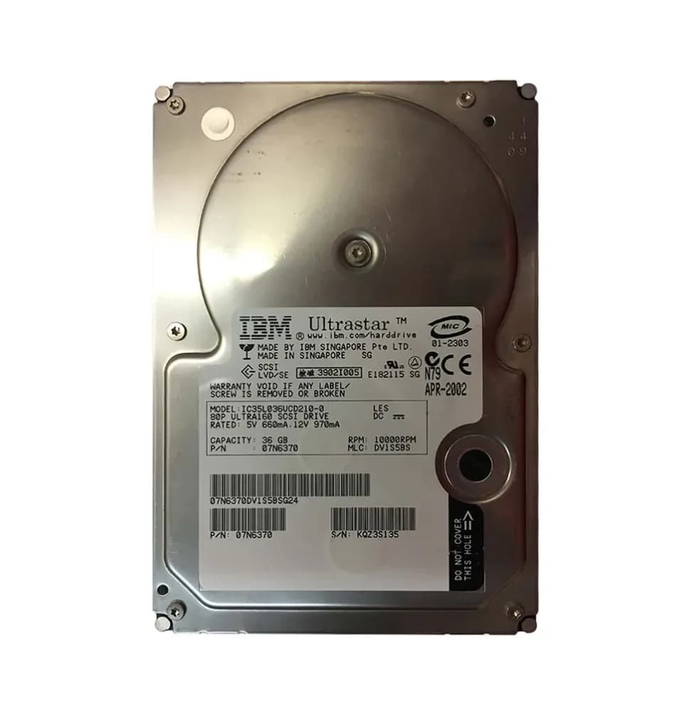 IBM 07N6370 36.7GB Ultra160 SCSI
