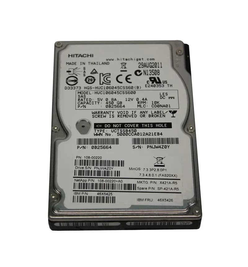NetApp 108-00220 450GB 6Gb/s SAS