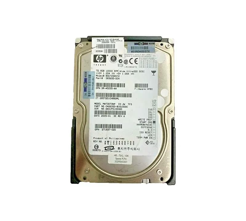 HPE 332934-001 72.8GB Ultra320 SCSI