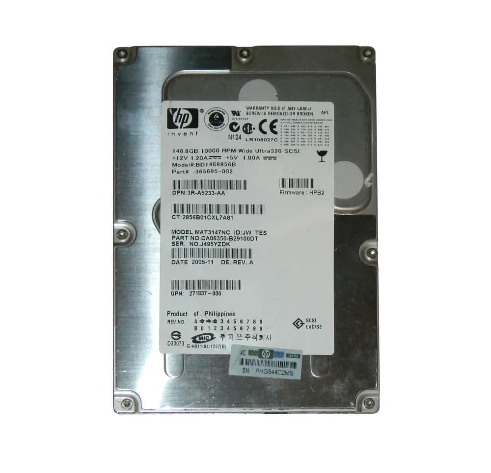 HPE 365695-002 146GB Ultra320 SCSI