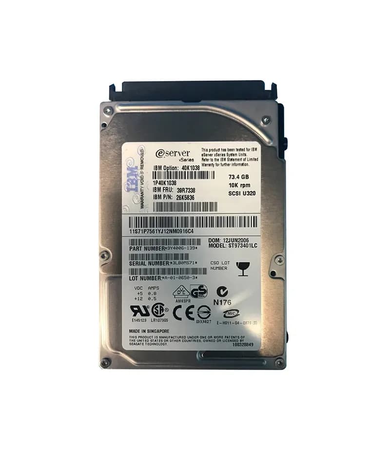 IBM 39R7338 73.4GB Ultra320 SCSI