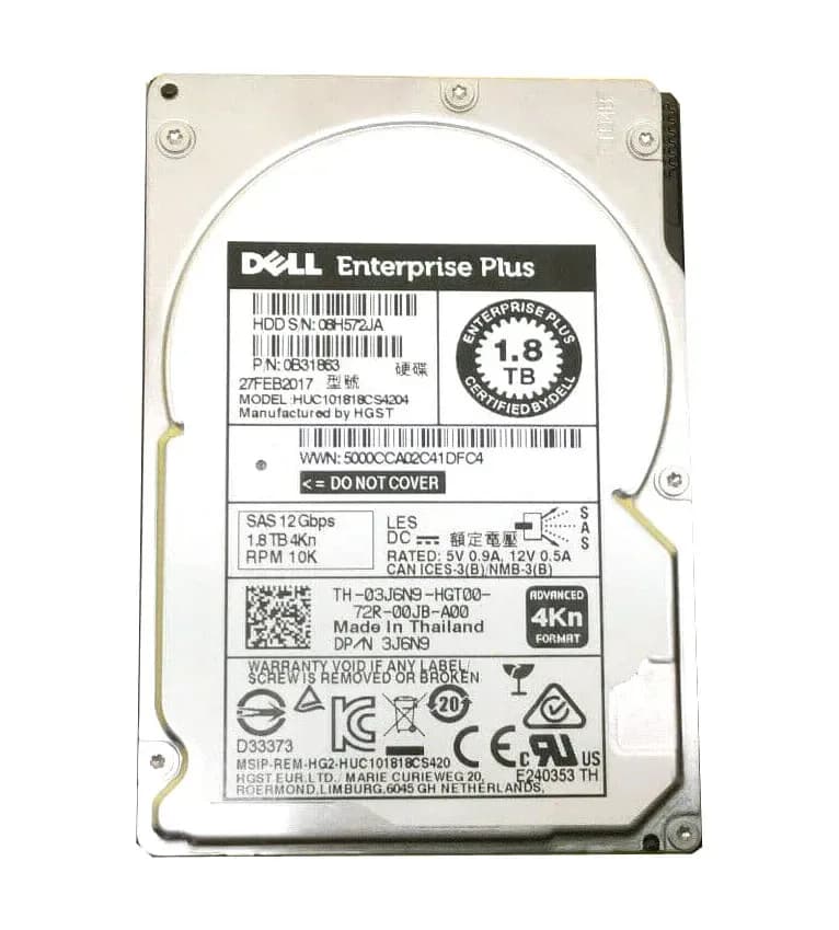 Dell 3J6N9 1.8TB 12Gb/s SAS