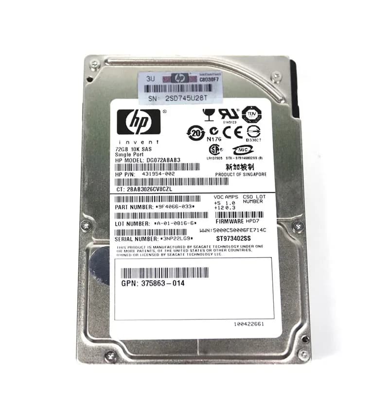 HPE 431954-002 72GB 3Gb/s SAS