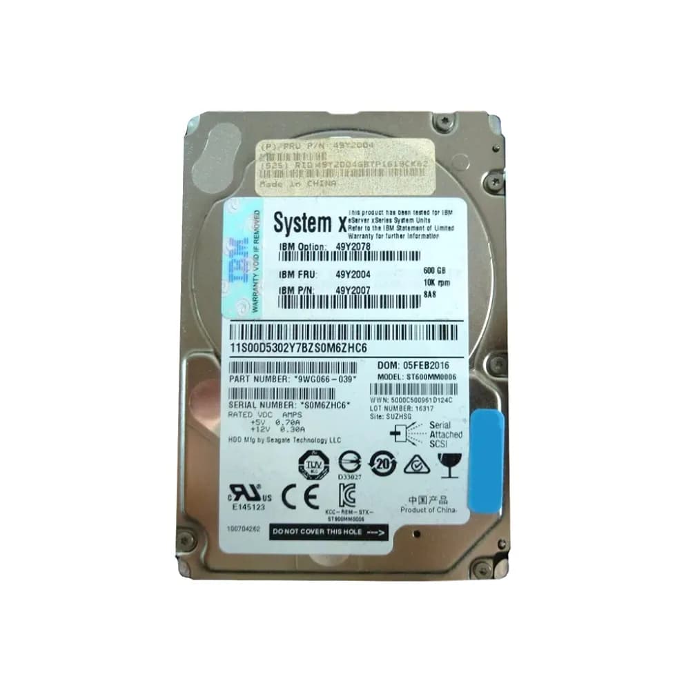 IBM 49Y2078 600GB 6Gb/s SAS