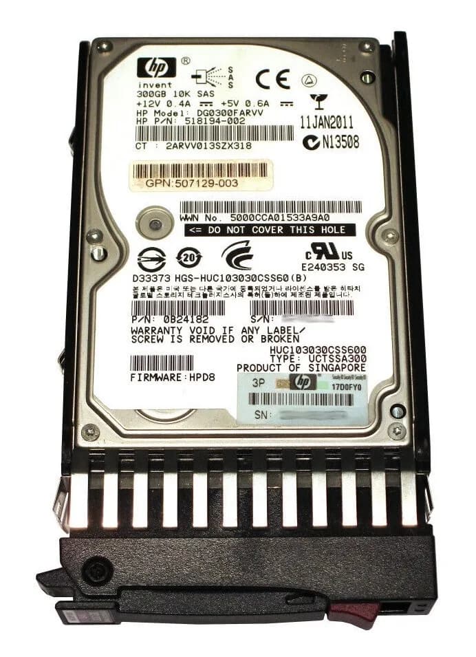 HPE 518194-002 300GB 6Gb/s SAS