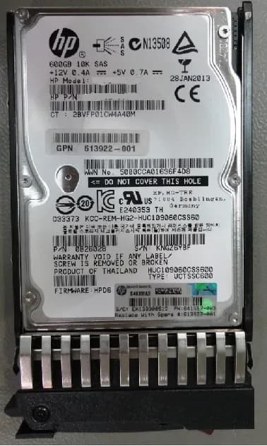 HPE 613922-001 600GB 6Gb/s SAS