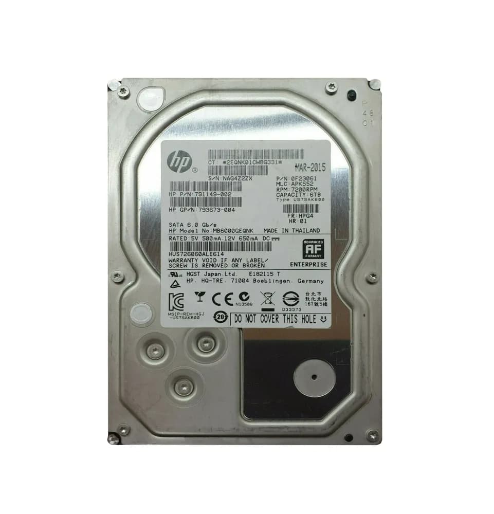 HPE 791149-002 6TB