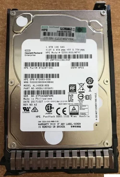 HPE 872287-001 1.8TB 12Gb/s SAS