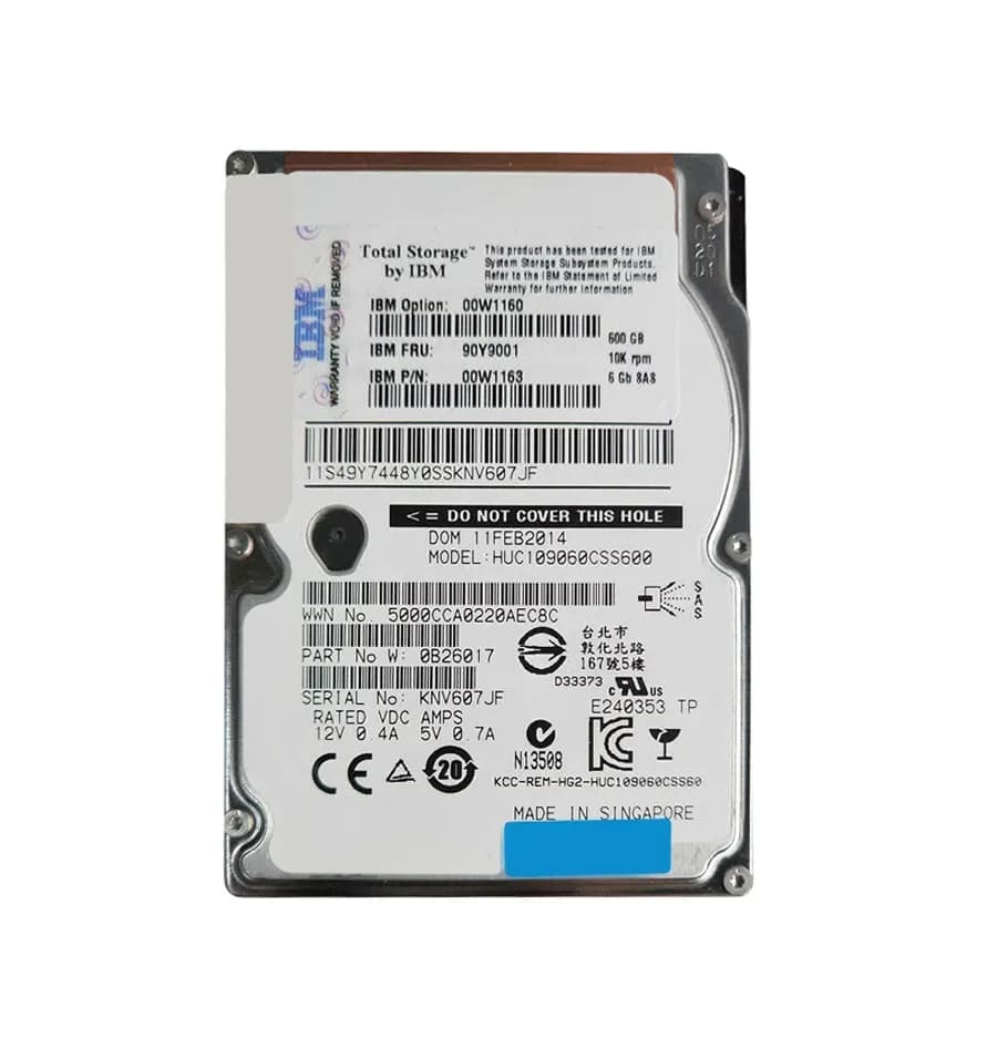 IBM 90Y9001 600GB 6Gb/s SAS