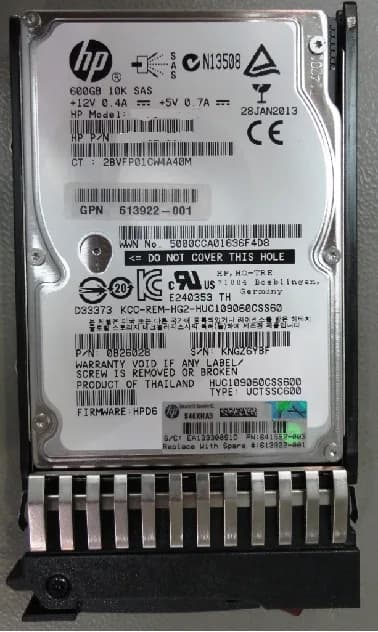 HPE AW611A 600GB 6Gb/s SAS