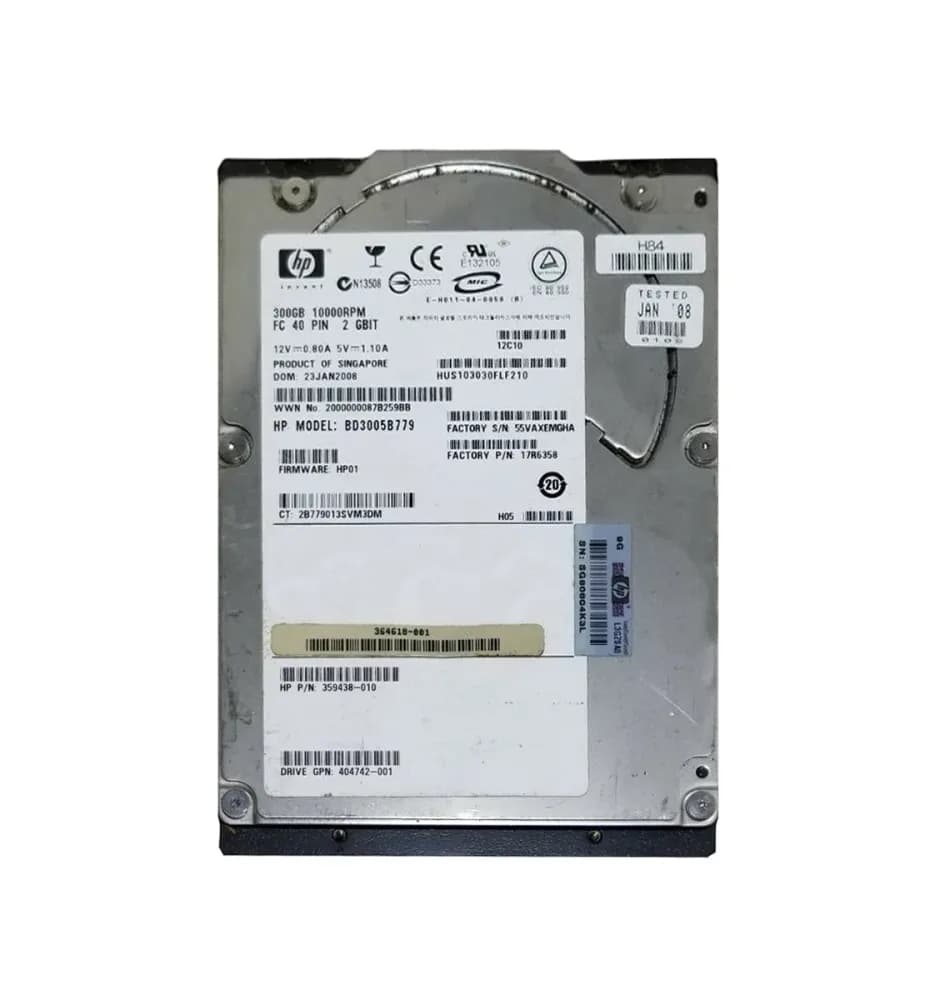 HPE BD3005B779 300GB 2Gb/s Fibre Channel