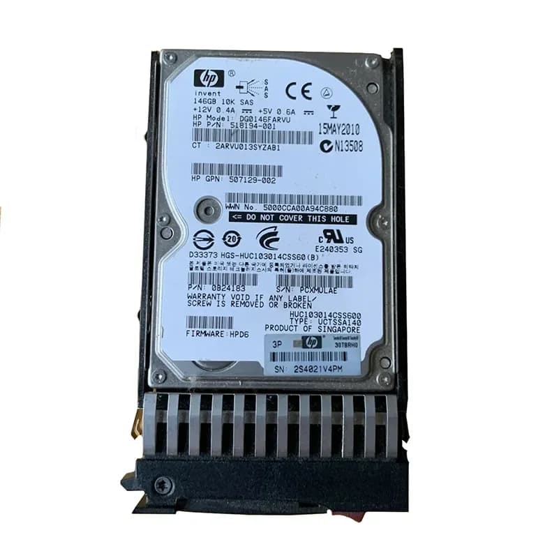 HPE DG0146FARVU 146GB 6Gb/s SAS
