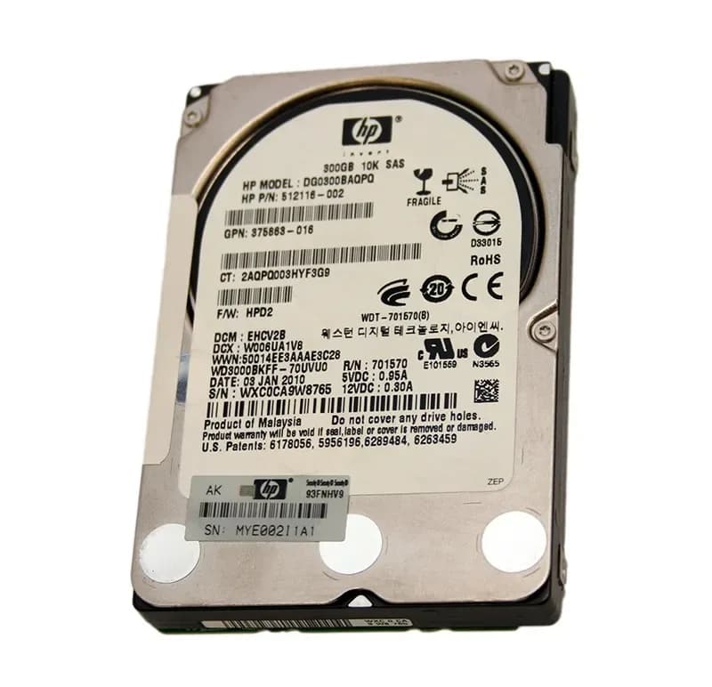 HPE DG0300BAQPQ 300GB 3Gb/s SAS