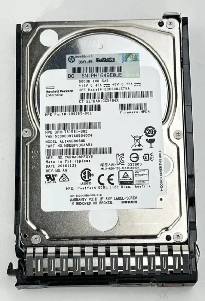 HPE J9F46A 600GB 12Gb/s SAS