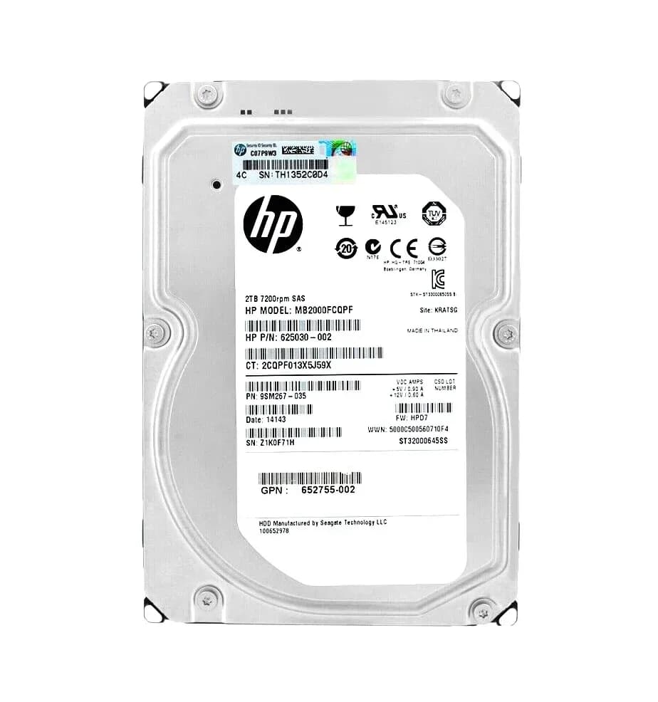 HPE MB2000FCQPF 2TB 6Gb/s SAS