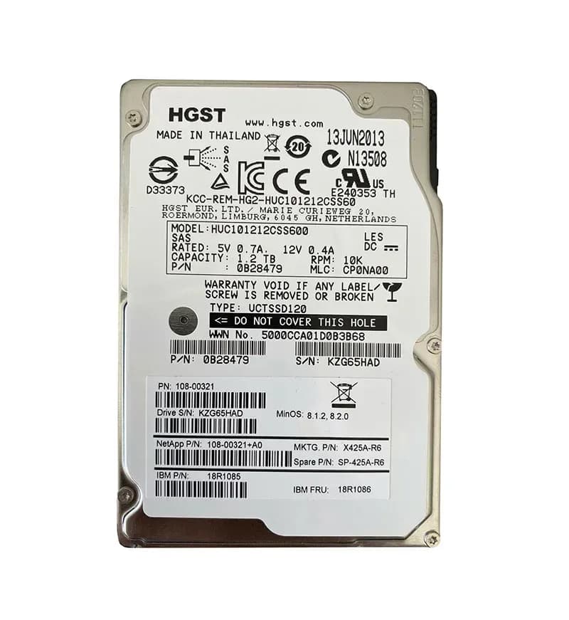NetApp X425A 1.2TB 6Gb/s SAS