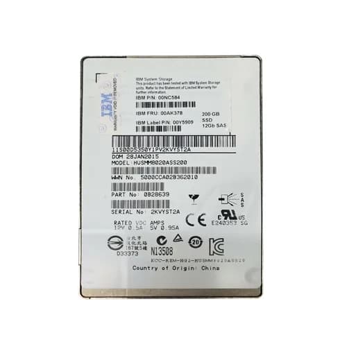 IBM 00AK378 200GB 12Gb/s SAS Solid State Drive