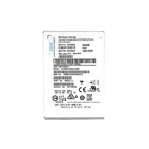 IBM 00AR406 200GB 12Gb/s SAS Solid State Drive