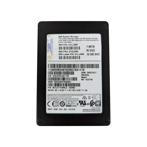 IBM 01LJ399 7.86TB 12Gb/s SAS Solid State Drive