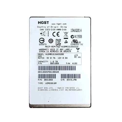 HGST 0B31068 1.6TB 12Gb/s SAS Solid State Drive