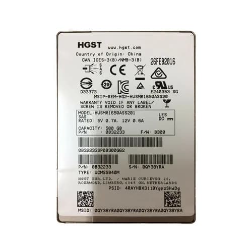 HGST 0B32233 500GB 12Gb/s SAS Solid State Drive