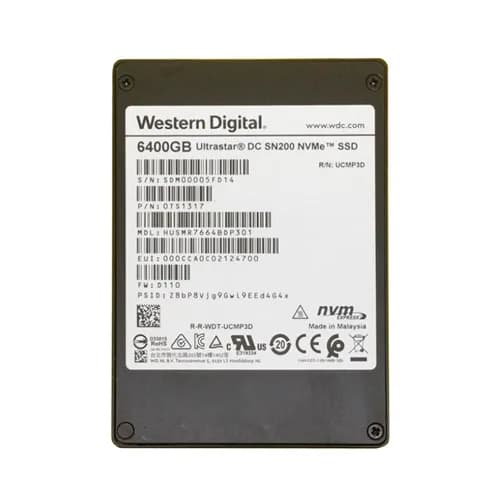 HGST 0TS1317 6.4TB PCI Express NVMe 3.0 Solid State Drive