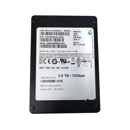 NetApp 108-00572+A0 3.8TB 12Gb/s SAS Solid State Drive