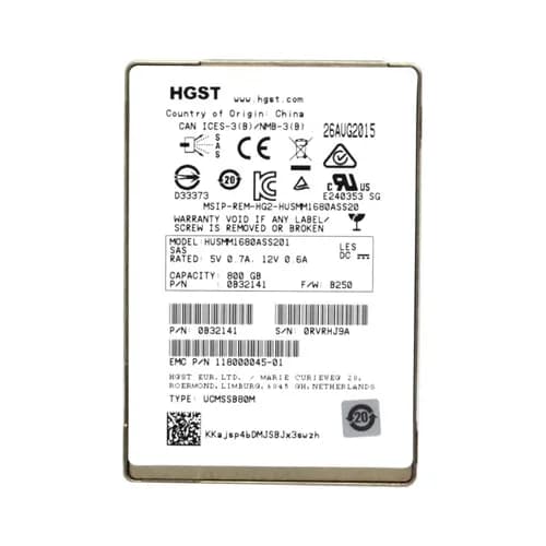 EMC 118000045-01 800GB 12Gb/s SAS Solid State Drive