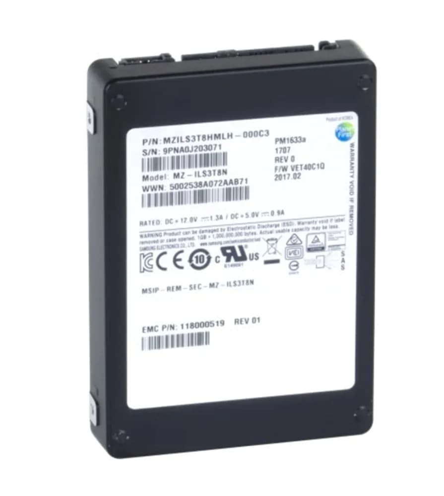 EMC 118000519 3.84TB 12Gb/s SAS Solid State Drive