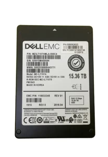 EMC 118033345 15.36TB 12Gb/s SAS Solid State Drive