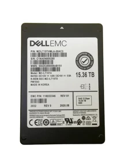EMC 118033346 15.36TB 12Gb/s SAS Solid State Drive