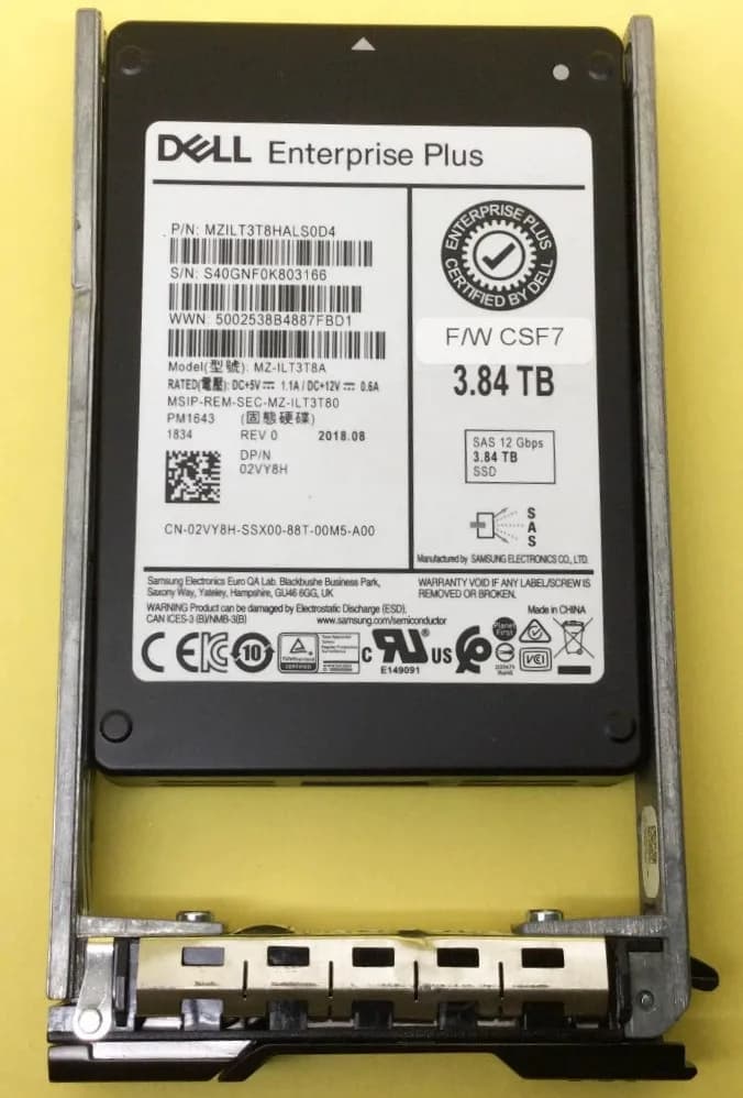 Dell 2VY8H 3.84TB 12Gb/s SAS Solid State Drive