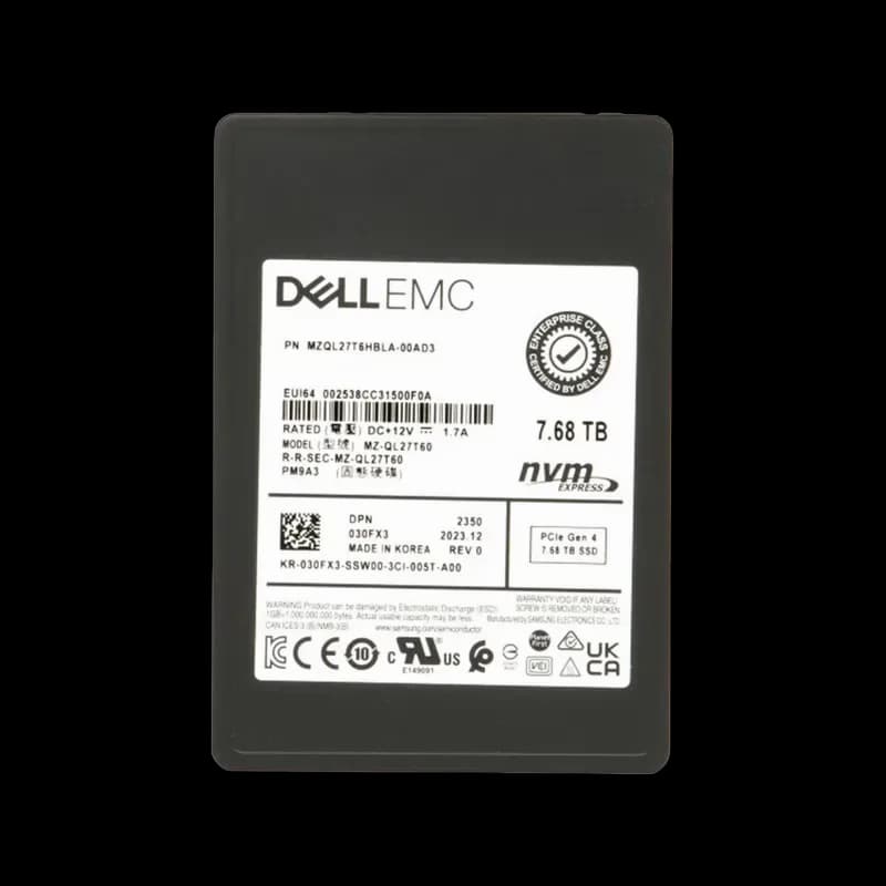 Dell 30FX3 7.68TB PCI Express NVMe 4.0 Solid State Drive