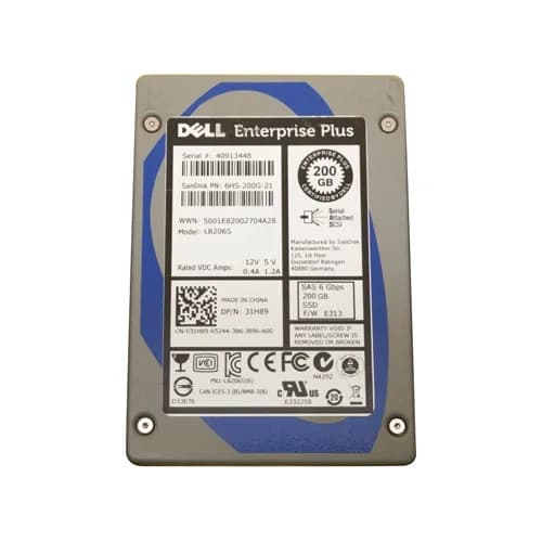 Dell 31H89 200GB 6Gb/s SAS Solid State Drive