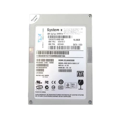 IBM 43W7614 15.8GB 1.5Gb/s SATA Solid State Drive